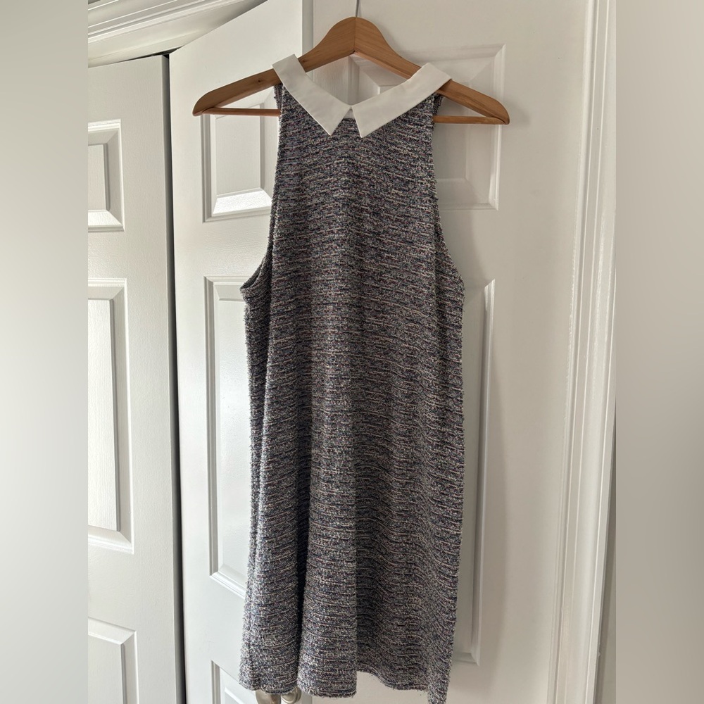Zara sleeveless twill dress